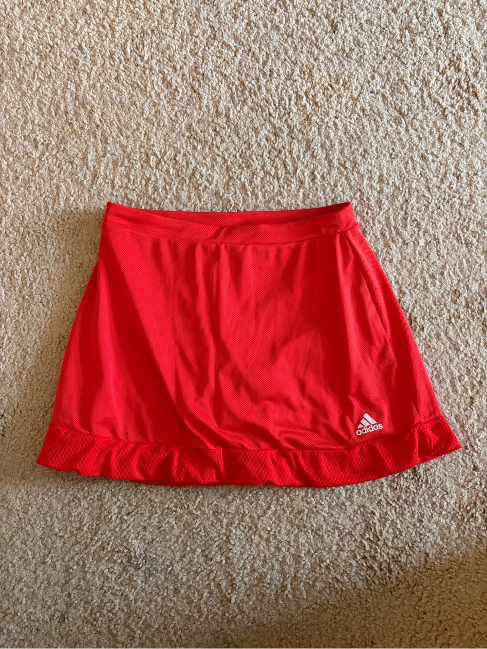 adidas Red Skater Tennis Skirt with Logo